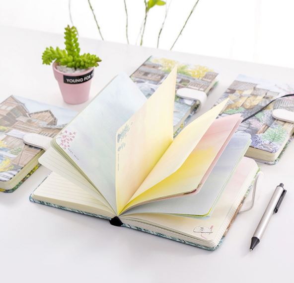 notebook with pen diary with lock Leather Notebook