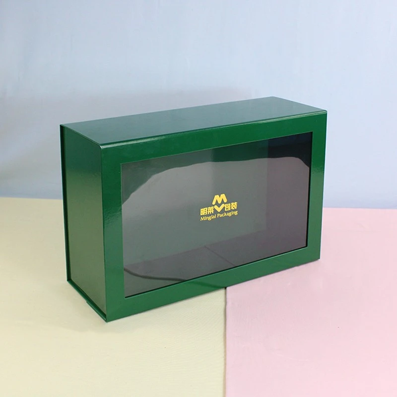 Gift  Magnetic Boxes With Clear Lids (4)